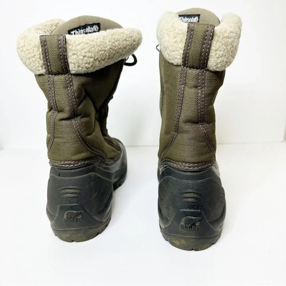 SOREL Cumberland Womens Size 7 Thinsulate Army‎ Olive Green Snow Winter Boot - Picture 3 of 5